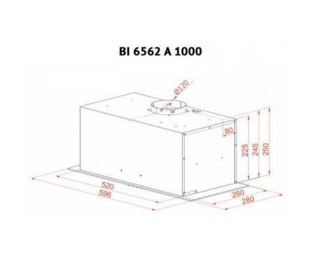Вытяжка Perfelli BI 6562 A 1000 BL LED GLASS