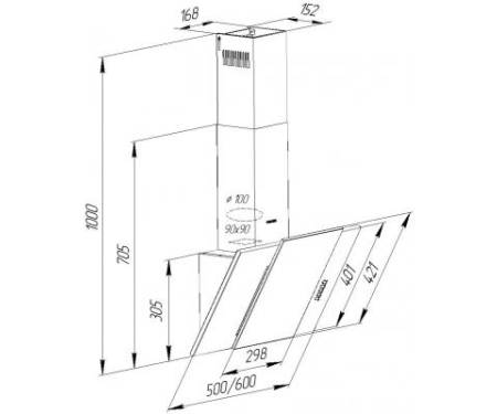 Вытяжка Pyramida KZ 50 WH