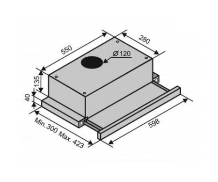 Вытяжка Ventolux GARDA 50 Inox (650) IT H