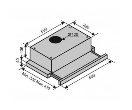 Вытяжка Ventolux GARDA 50 WH (650) IT H
