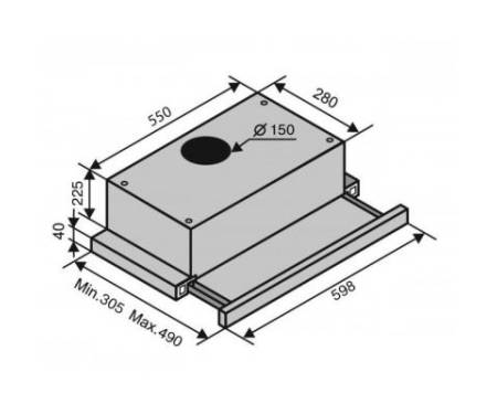 Вытяжка Ventolux GARDA 60 WG (650) IT H
