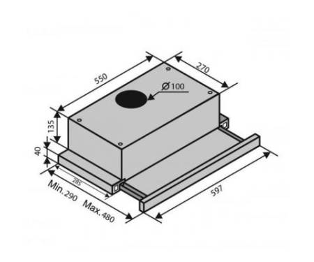 Вытяжка Ventolux GARDA 60 WH (650) IT