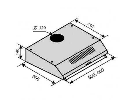 Вытяжка Ventolux ROMA 50 WH 2M LUX