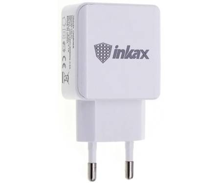 Зарядное устройство INKAX CD-01 Travel charger + Micro cable 2USB 2.1A White