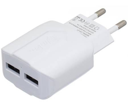 Зарядное устройство INKAX CD-21 Travel charger + Micro cable 2USB 2.1A White