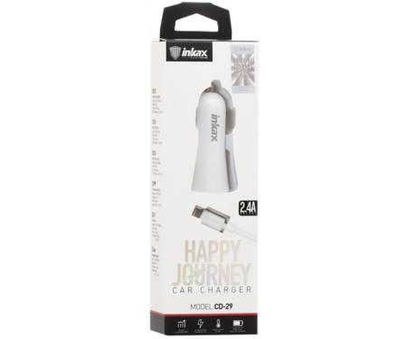 Зарядное устройство INKAX CD-29 Travel charger + Micro cable 2USB 2.4A White