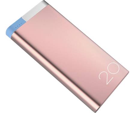 Power Bank Rock Odin Aluminum 2.4 A 20000 mAh Rose Gold