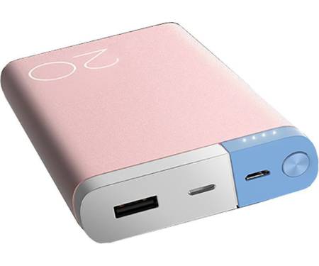 Power Bank Rock Odin Aluminum 2.4 A 20000 mAh Rose Gold