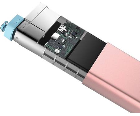 Power Bank Rock Odin Aluminum 2.4 A 20000 mAh Rose Gold