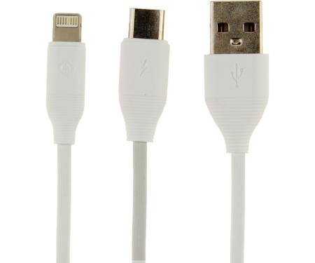 Кабель TOTU LI13 Fruitfull-Series 1 in 3 Cable 1.5m White