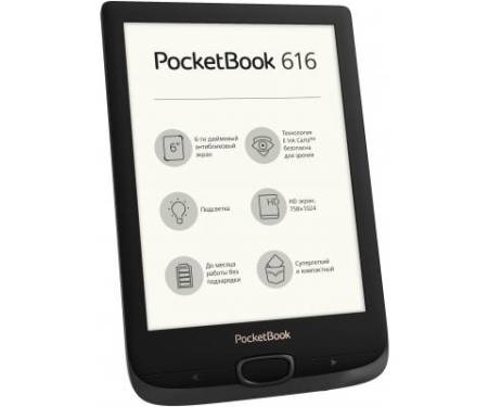 Электронная книга PocketBook 616 Basic Lux2, Obsidian Black (PB616-H-CIS)