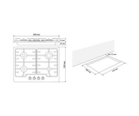 Варочная поверхность ELEYUS GRACIA 60 BG+RB C