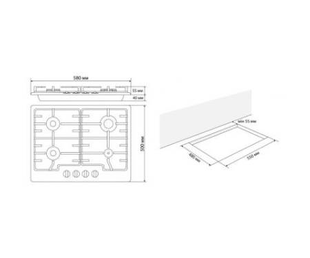 Варочная поверхность ELEYUS GRACIA 60 BL C