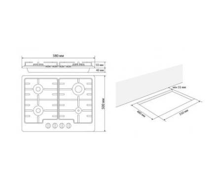 Варочная поверхность ELEYUS GRACIA 60 WH E
