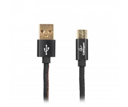 Кабель Cablexpert (CCPB-C-USB-04BK) USB 2.0 A - USB Type-C, премиум, 1м, черный