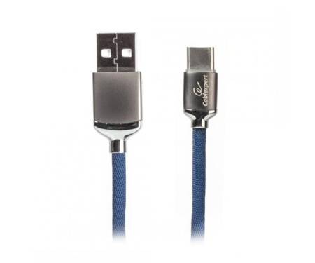 Кабель Cablexpert (CCPB-C-USB-07B) USB 2.0 A - USB Type-C, премиум, 1м, синий