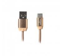 Кабель Cablexpert (CCPB-C-USB-08G) USB 2.0 A - USB Type-C, премиум, 1м, золотистый