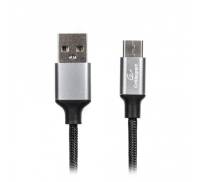 Кабель Cablexpert (CCPB-C-USB-09BK) USB 2.0 A - USB Type-C, премиум, 1м, черный
