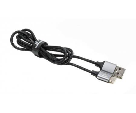 Кабель Cablexpert (CCPB-C-USB-09BK) USB 2.0 A - USB Type-C, премиум, 1м, черный