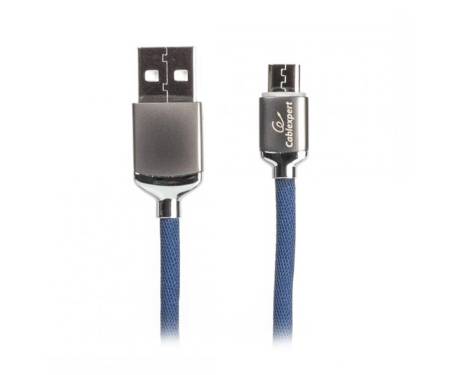 Кабель Cablexpert (CCPB-M-USB-07B) USB 2.0 A - microUSB B, премиум, 1м, синий