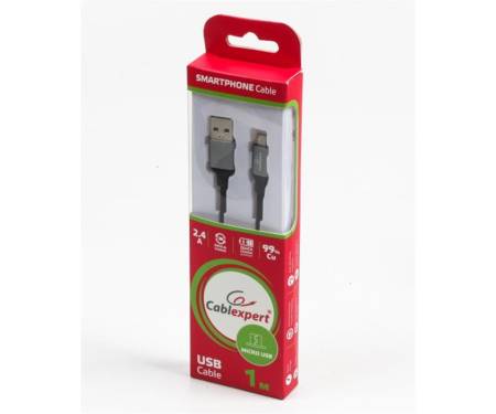 Кабель Cablexpert (CCPB-M-USB-09BK) USB 2.0 A - microB, премиум, 1м, черный