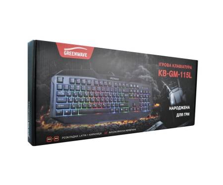 Клавиатура Greenwave KB-GM-115L (R0015183) Black USB