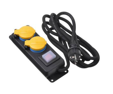 Фильтр питания 2E (2E-U02ESPM3) 2хSchuko, 2хUSB, 3 м, черный