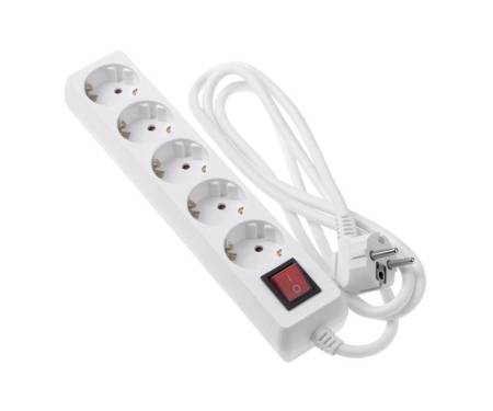 Фильтр питания 2E (2E-U05ESM1.8) 5хSchuko, 1.8 м, белый
