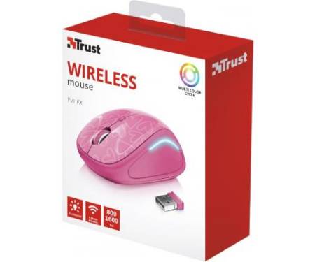Мышь Trust Yvi FX wireless mouse pink (22336)