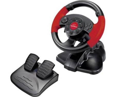 Руль Esperanza PC/PS1/PS2/PS3 Black-Red (EG103)