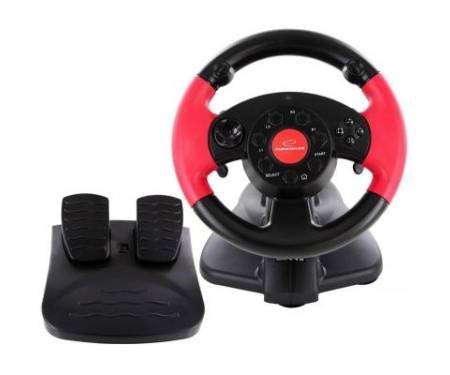 Руль Esperanza PC/PS1/PS2/PS3 Black-Red (EG103)