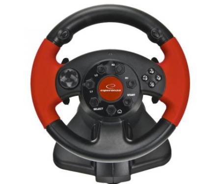Руль Esperanza PC/PS1/PS2/PS3 Black-Red (EG103)