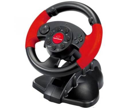 Руль Esperanza PC/PS1/PS2/PS3 Black-Red (EG103)