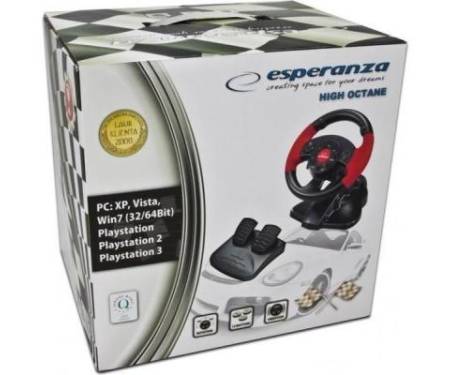 Руль Esperanza PC/PS1/PS2/PS3 Black-Red (EG103)