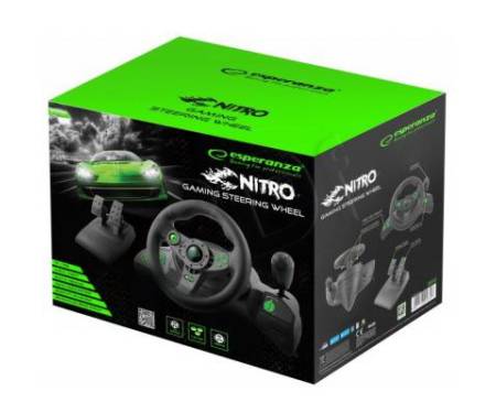 Руль Esperanza PC/PS3 Black-Green (EGW102)