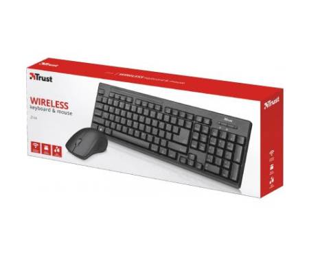 Комплект Trust Ziva wireless keyboard with mouse UKR (22119)