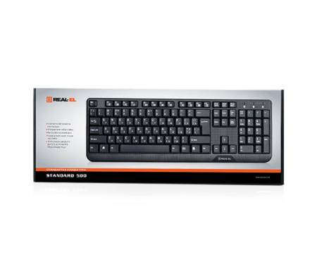 Клавиатура REAL-EL 500 Standard, USB, black