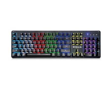 Клавиатура REAL-EL M47 RGB, black