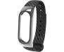 Ремешок UWatch Silicon Carbon Fiber Plastic Frame Replacement Wrist Band For Mi Band 2 Black