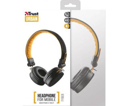 Наушники Trust Urban Revolt Fyber Headphone Black-Orange (20079)