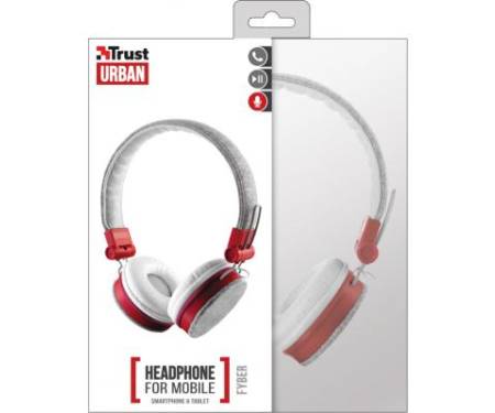 Наушники Trust Urban Revolt Fyber Headphone Grey-Red (20073)