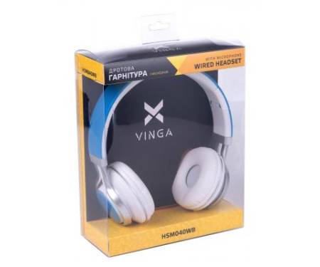 Наушники Vinga HSM040 White/Blue (HSM040WB)