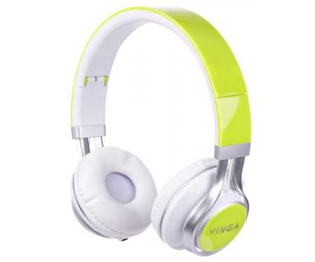 Наушники Vinga HSM040 White/Green (HSM040WG)