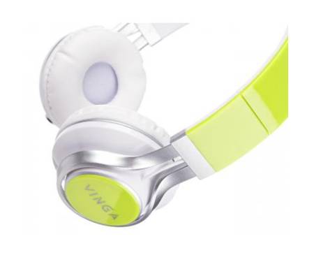 Наушники Vinga HSM040 White/Green (HSM040WG)