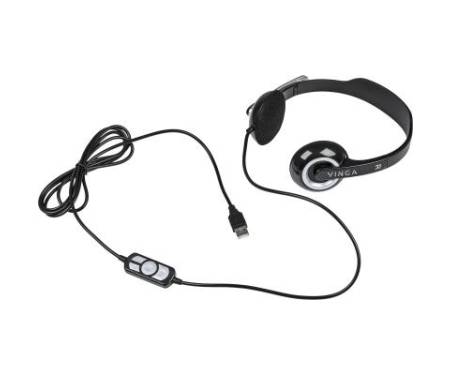 Наушники Vinga HSU60 USB Black (HSU60BK)