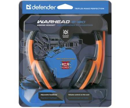 Наушники Warhead G-120 Black-Orange Defender (64099)