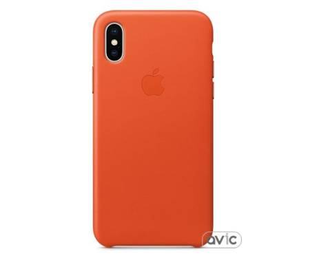 Чехол для смартфона Apple iPhone X Leather Case Bright Orange (MRGK2)