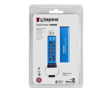 Флешка Kingston 16GB DT 2000 Metal Security USB 3.0 (DT2000/16GB)