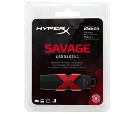 Флешка Kingston 256GB HyperX Savage USB 3.1 (HXS3/256GB)