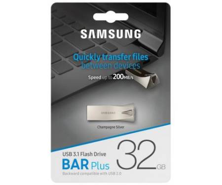 Флешка Samsung 32GB Bar Plus Silver USB 3.1 (MUF-32BE3/APC)